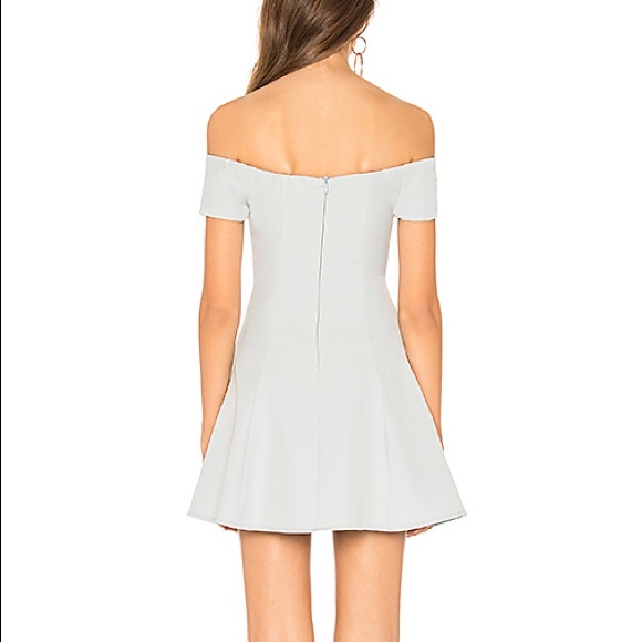 Revolve By The Way Monica Off Shoulder Fit & Flare Dress Blue Small - Picture 2 of 7